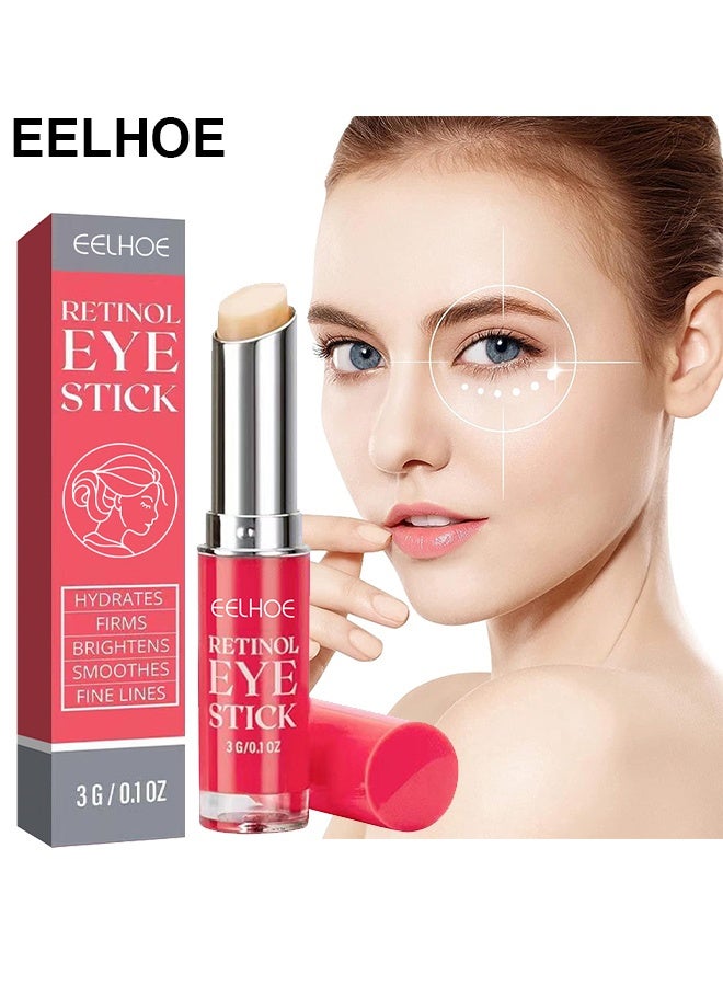 EELHOE Retinol Eye Stick With Collagen And Hyaluronic Acid For Dark Circle Puffiness Eye Bags And Fine Lines Retinol Eye Cream Eye Brightener Stick Under Eye Cream For Anti Aging Improve Eye Skin - Image 1