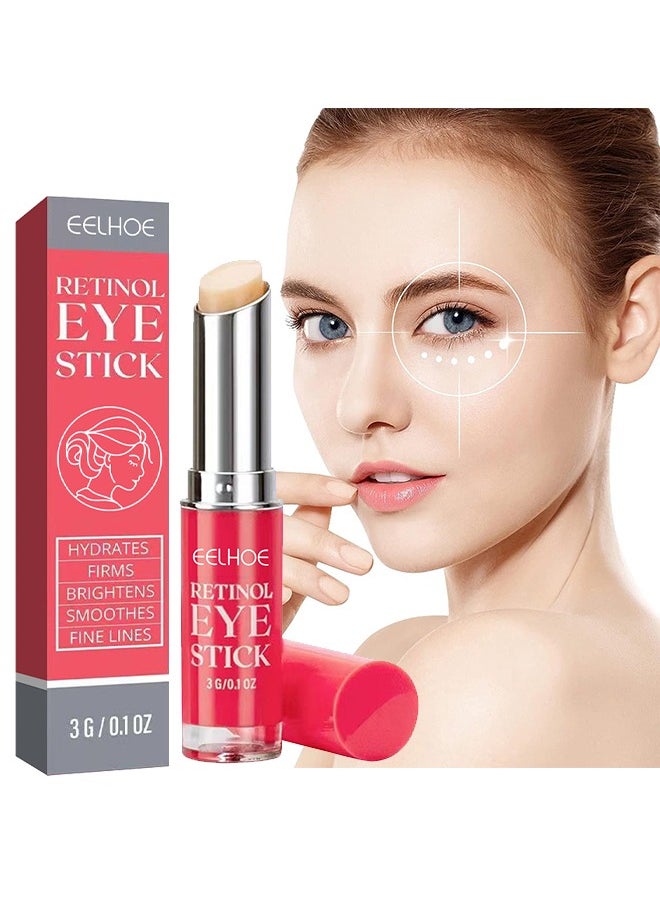 EELHOE Retinol Eye Stick With Collagen And Hyaluronic Acid For Dark Circle Puffiness Eye Bags And Fine Lines Retinol Eye Cream Eye Brightener Stick Under Eye Cream For Anti Aging Improve Eye Skin  - Image 1