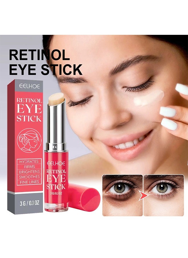 EELHOE Retinol Eye Stick With Collagen And Hyaluronic Acid For Dark Circle Puffiness Eye Bags And Fine Lines Retinol Eye Cream Eye Brightener Stick Under Eye Cream For Anti Aging Improve Eye Skin  - Image 2