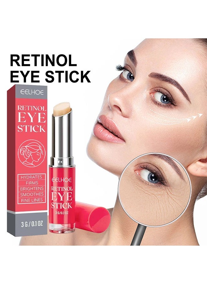 EELHOE Retinol Eye Stick With Collagen And Hyaluronic Acid For Dark Circle Puffiness Eye Bags And Fine Lines Retinol Eye Cream Eye Brightener Stick Under Eye Cream For Anti Aging Improve Eye Skin  - Image 3