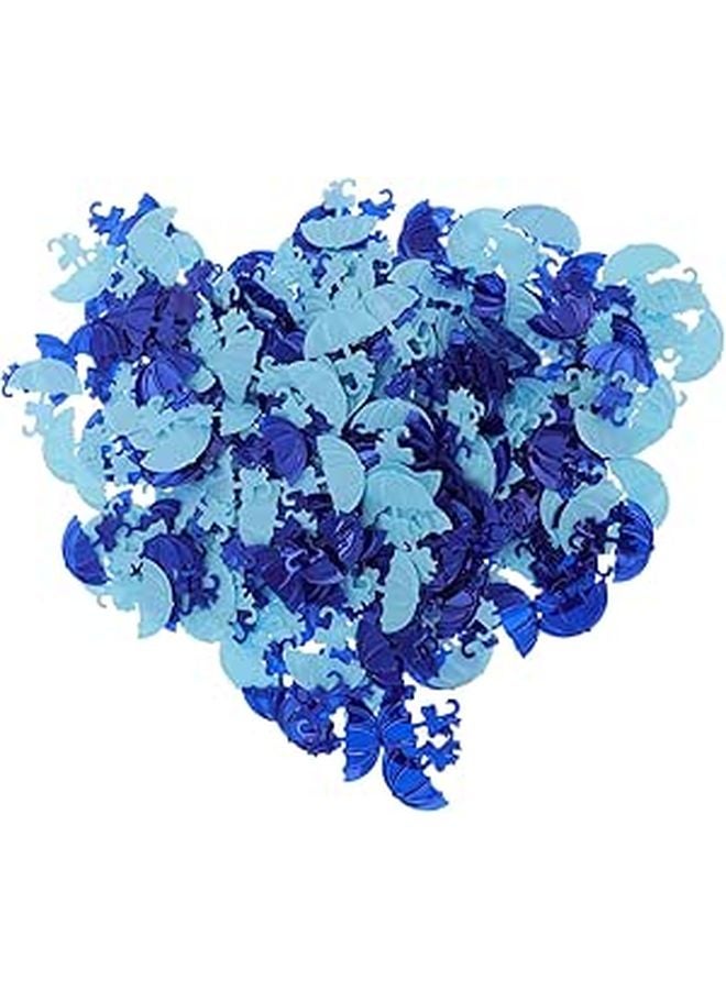 Blue Confetti Shower 3 Pack Umbrella Decor For Newborn Celebration Party Rain Decorations - Image 1