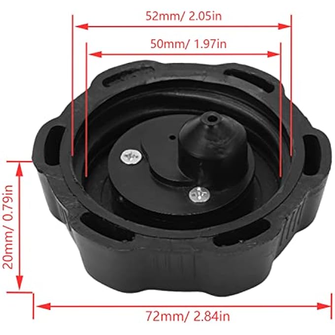 ريحني غطاء خزان الوقود غطاء خزان وقود شامل 50 مم لمحرك ATV رباعي 50cc - Image 5