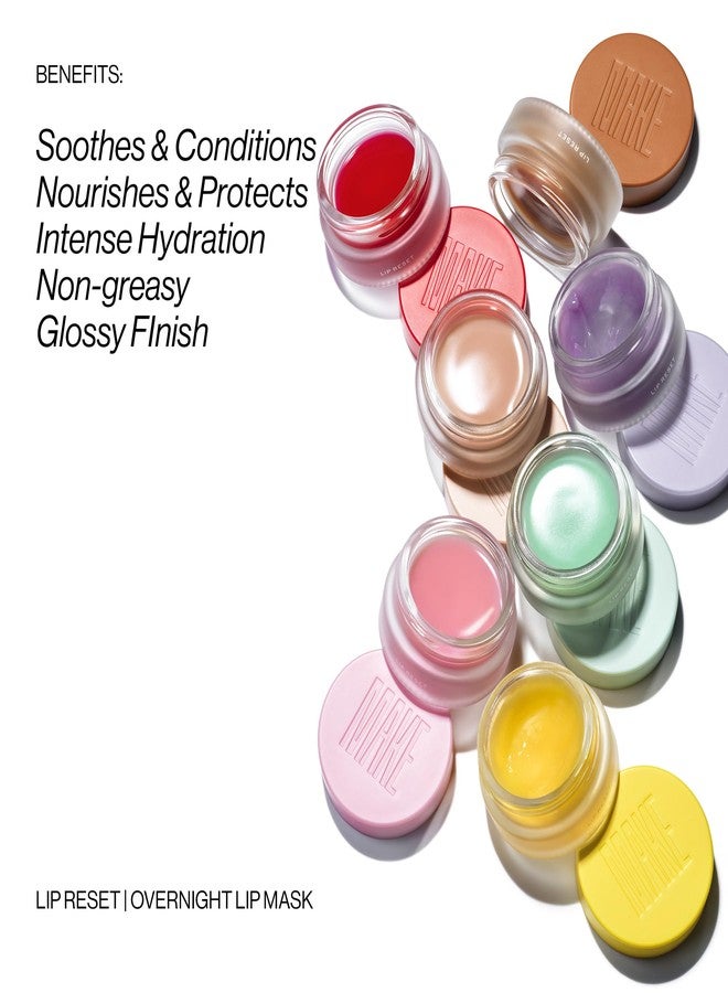 MAKE Beauty Lip Reset Overnight Lip Mask. Nourishing, Hydrating Lip Treatment for Dry, Flaky Lips. Plumps, Softens, and Smooths. Solar Citron Flavor - Image 3