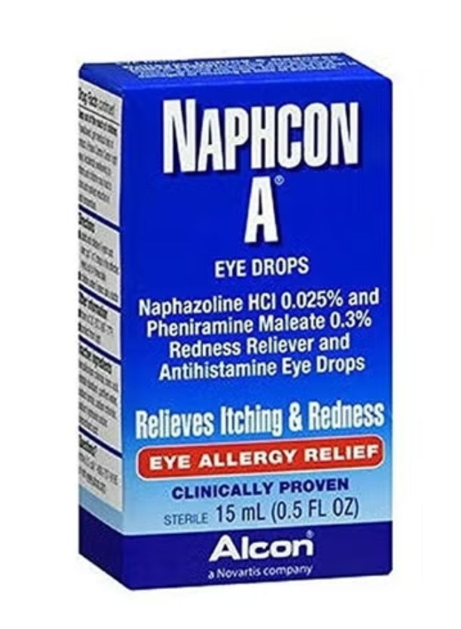 Alcon Naphcon-A Allergy Relief Eye Drops, 0.5-Ounce Bottles (Pack of 2)