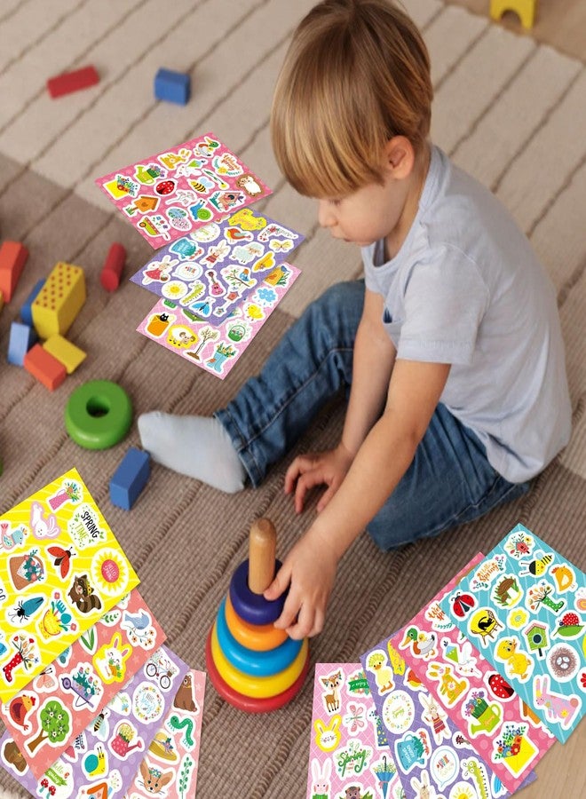 OTAITY 24 Sheets Spring Stickers for Kids, Spring Flowers Stickers Butterfly Bug Animal Nature Stickers for Water Bottles Envelopes Crafts, Spring Theme Stickers, School Classroom Rewards Spring Party Favors - Image 4
