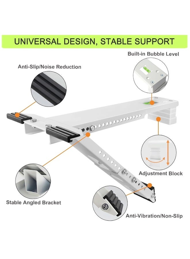 Universal Heavy-Duty Window Air Conditioner Support Bracket - Holds Up to 165lbs for Secure AC Installation and Stability.  - Image 3