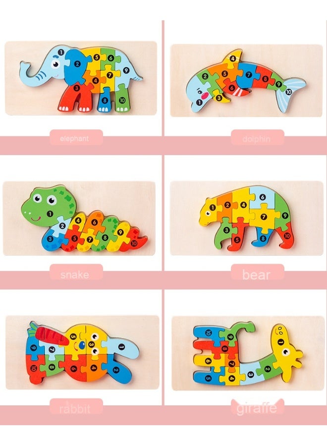 Fun Wooden 3D Puzzles and Blocks for Early Childhood Education - Animals, Cars, and More Designs - Image 2