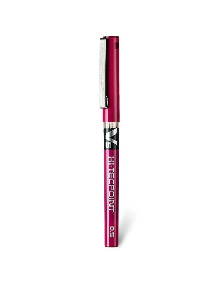 PILOT Hi-tecpoint V5 Fine Rollerball Pen Dark Red Ink 