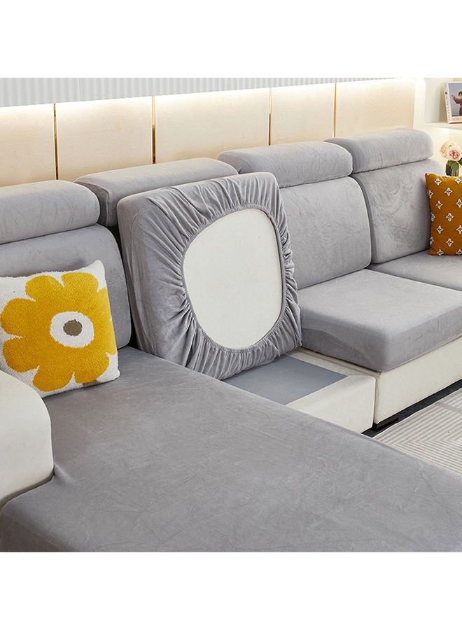 Sharpdo Solid Color Thickened Plush Sofa Cushion Cover S Size - Image 4