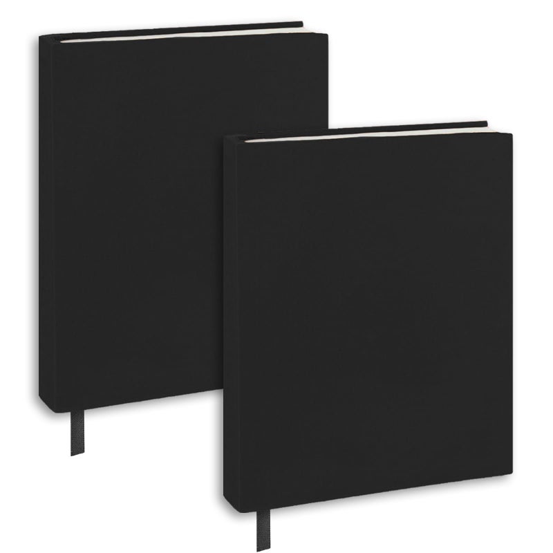 KICNIC Black Book Covers 2 Pack, 6"x9" Stretchable Book Sox Suitable for Most Hardcover Books, Up to 8.5â€X9.5â€,Washable and Reusable Protective Cover for Textbooks - Image 1