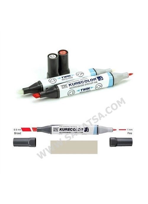Zig Kurecolor Twin S Graphics and Architectural Project Drawing Pencil Pale Dawn Gray  - Image 1