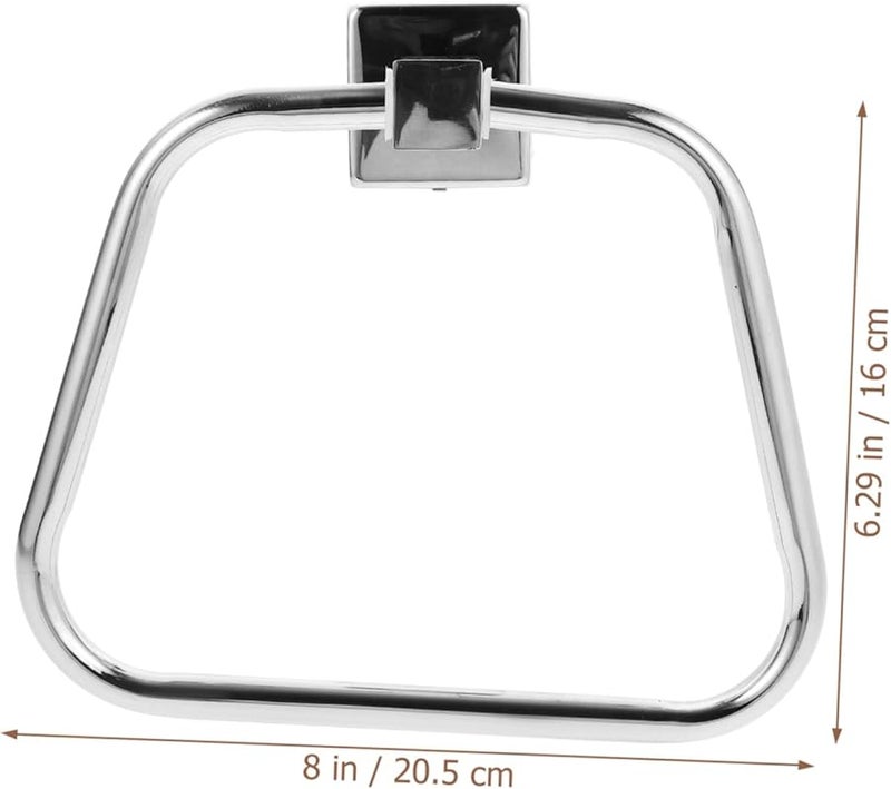 Stainless Steel Towel Ring Holder Wall Mounted For Bathroom Kitchen Modern Design Easy Installation - Image 3