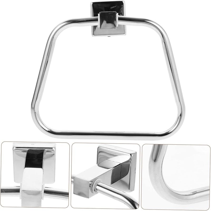 Stainless Steel Towel Ring Holder Wall Mounted For Bathroom Kitchen Modern Design Easy Installation - Image 5