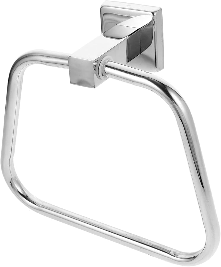 Stainless Steel Towel Ring Holder Wall Mounted For Bathroom Kitchen Modern Design Easy Installation - Image 1
