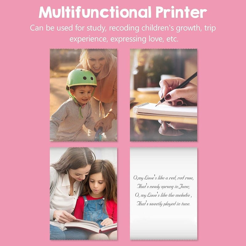 Smart Fitter Mini BT Thermal Printer – Pocket-Sized Wireless Printer with Thermal Paper & USB Charging for Notes, Photos & Documents - Image 5