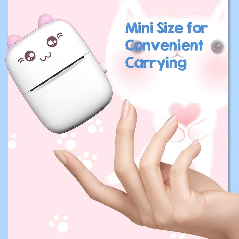 Smart Fitter Mini BT Thermal Printer – Pocket-Sized Wireless Printer with Thermal Paper & USB Charging for Notes, Photos & Documents - Image 4