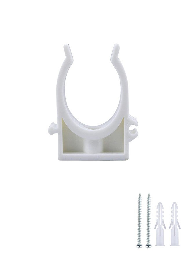 Sydien S SYDIEN PEX Clips Pipe Clamp 1-1/4 Inch, 20 Pack 32 mm Pipe Hangers Pipe Holder PEX Tubing Clamps PVC Water Pipe Support, Plastic U-Shaped PVC Pipe Clamps Tools With Screws, White - Image 5