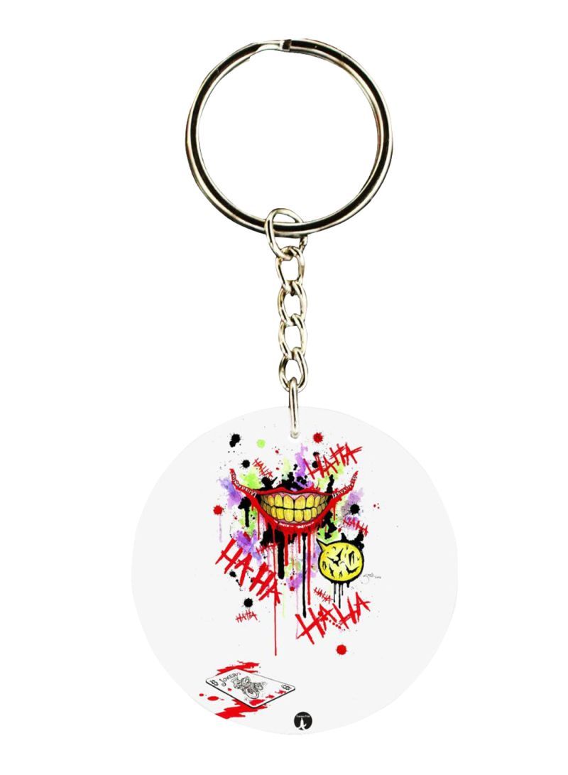 Double Sided Joker Printed Keychain