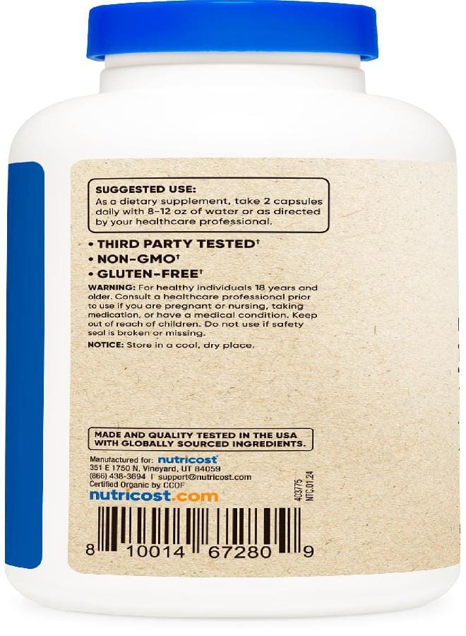 Nutricost Noni Capsules 500mg 240 Capsules - CCOF Certified Made with Organic Noni, Non-GMO, Gluten Free - Image 3