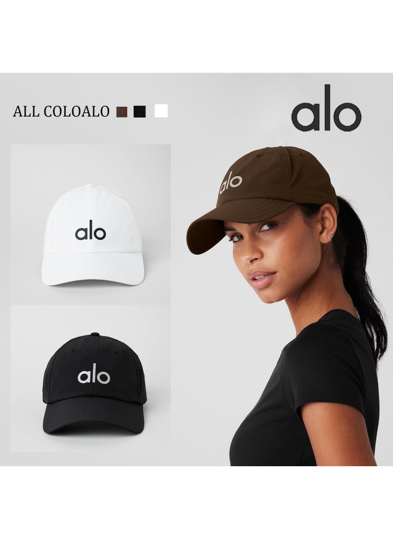 Generic - Alo Baseball Cap Sun Protection Casual Fashion Printed Black - Image 1