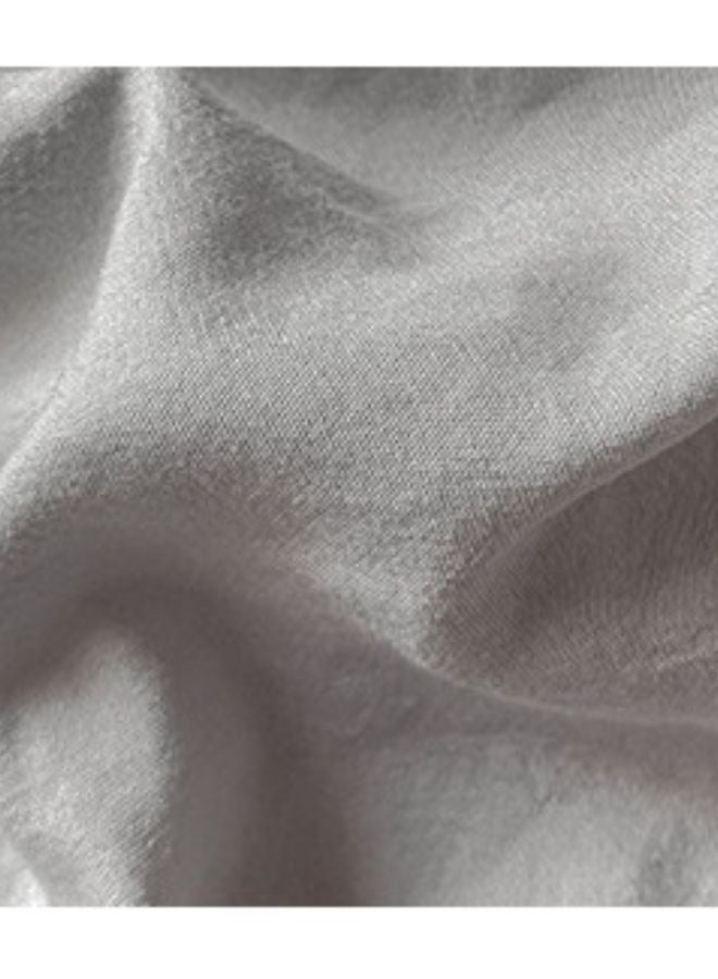 لونا هوم طقم سرير كينج سايز مكون من 6 قطع بدون حشوة، مصنوع من القطن القابل للغسيل باللون الرمادي الفاتح. - Image 5