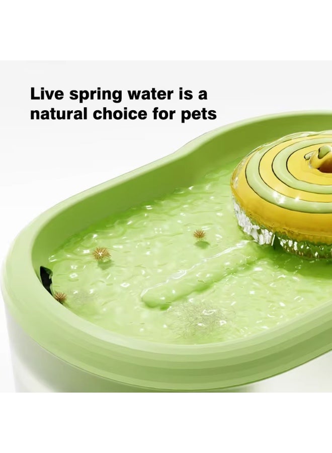 نافورة ماء ذكية للقطط – سعة 2.2 لتر، نافورة شرب أوتوماتيكية للحيوانات الأليفة فائقة الهدوء مع نظام ترشيح رباعي المراحل، تدوير للأوكسجين، وتصميم مائل علمي للقطط والكلاب الصغيرة - Image 3