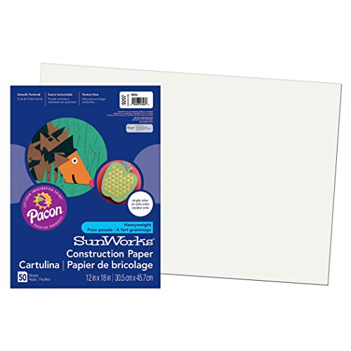 Prang ورق بناء صن ووركس أبيض 12 × 18 50 ورقة لكل عبوة 5 عبوات - Image 5