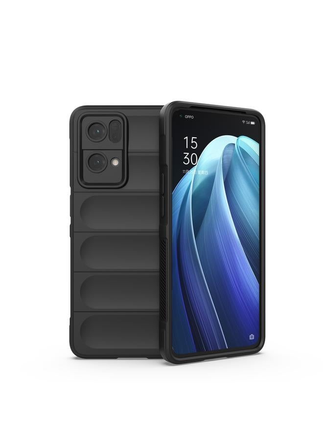 S-TOP Case For OPPO Reno7 Pro 5G Magic Shield TPU + Flannel Phone Case - Image 1