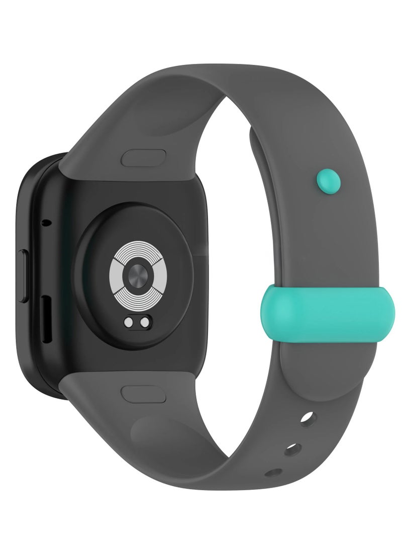 Generic Silicone Watch Strap Buckles Sport Silicone Watch Band,Bracelet Replacement Wristband Wrist Strap for Xiaomi Redmi Watch 3 (Grey)  - Image 1