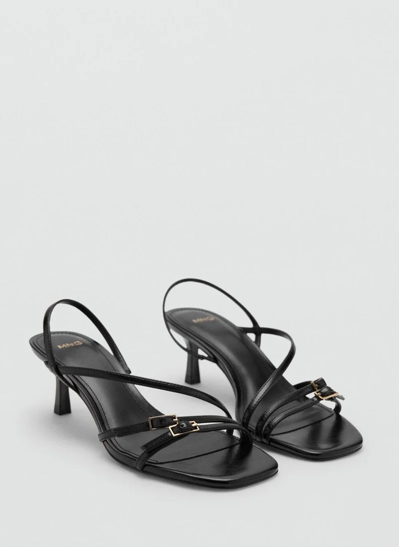 MANGO Kitten Heel Sandals With Straps