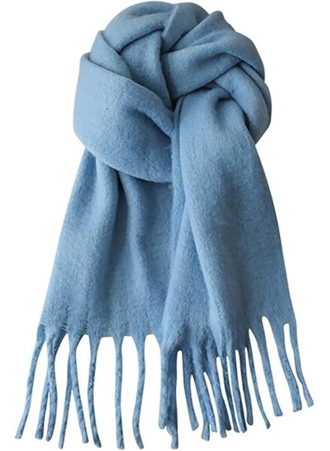 Winter Women Chunky Scarf, Warm Blanket Big Thick, Large Oversized Wrap Colorful Long Solid Scarves - Image 1