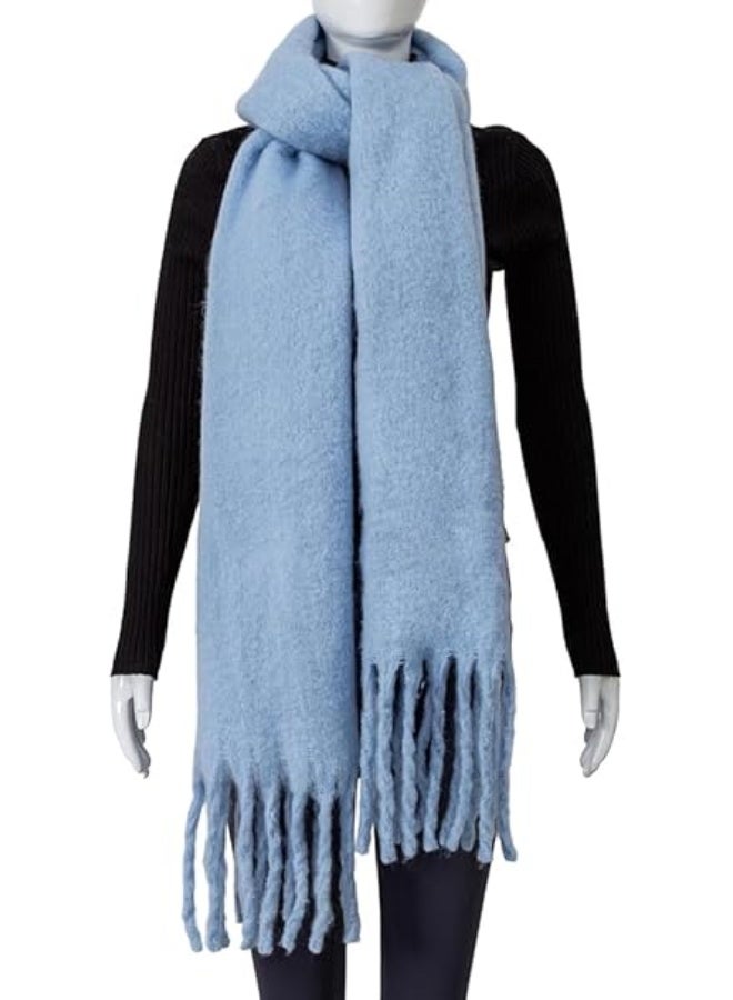 Winter Women Chunky Scarf, Warm Blanket Big Thick, Large Oversized Wrap Colorful Long Solid Scarves - Image 3