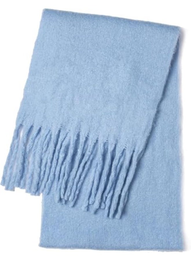 Winter Women Chunky Scarf, Warm Blanket Big Thick, Large Oversized Wrap Colorful Long Solid Scarves - Image 5