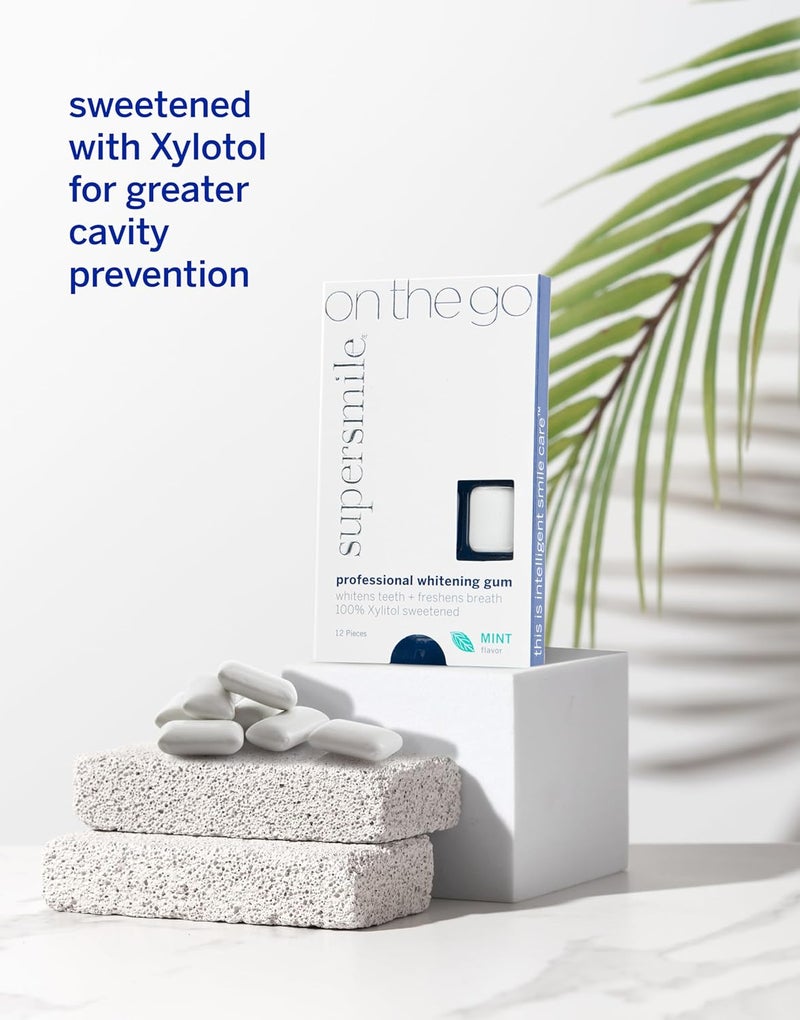 Supersmile Glow to Go teeth whitening kit  whitening gum floss  lip balm in stylish travel bag - Image 4