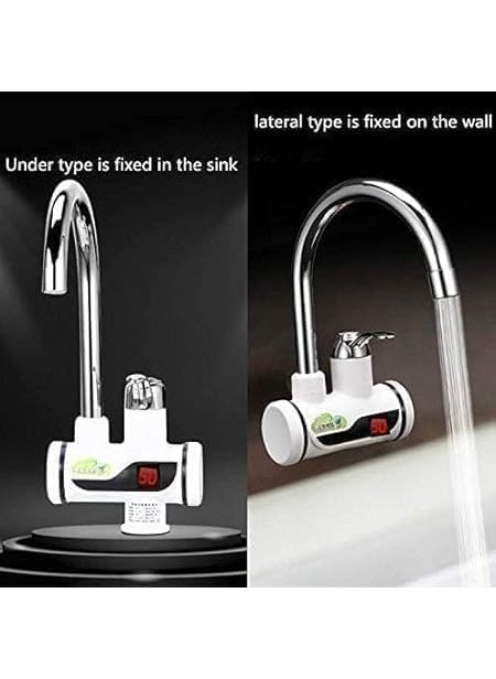 BHARATMART BHARATMART Instant Electric Water Heater Faucet 3000W Tankless Hot Water Heater for KitchenBathroomEnergyEfficient with Adjustable Temperature ControlLED Electric Head Water Heater  - Image 5