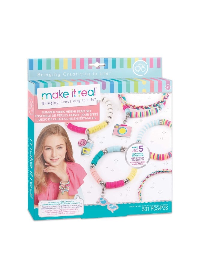 Make It Real Summer Vibes Heishi Bead Diy Bracelet Kit (531 Pieces)  - Image 1