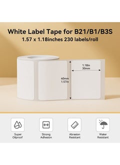NIIMBOT B21/B1/B3S Label Maker Tape Waterproof Thermal Label Paper Sticker Labels for Barcode Printing 40*30mm White  - Image 2