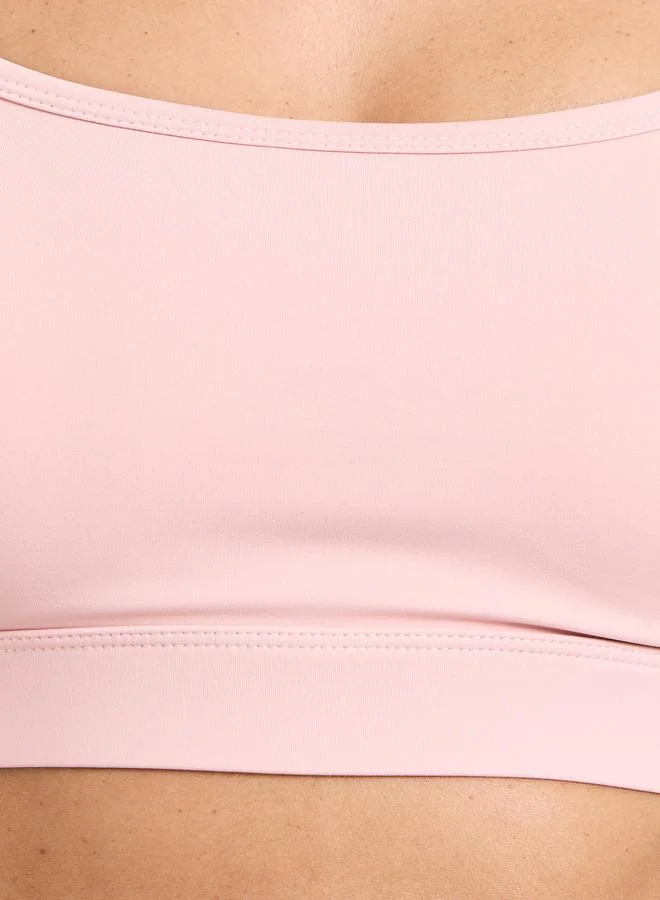 Take Two  Pink Solid High Elastic Breathable Sports Bra for Women | Best Price UAE
