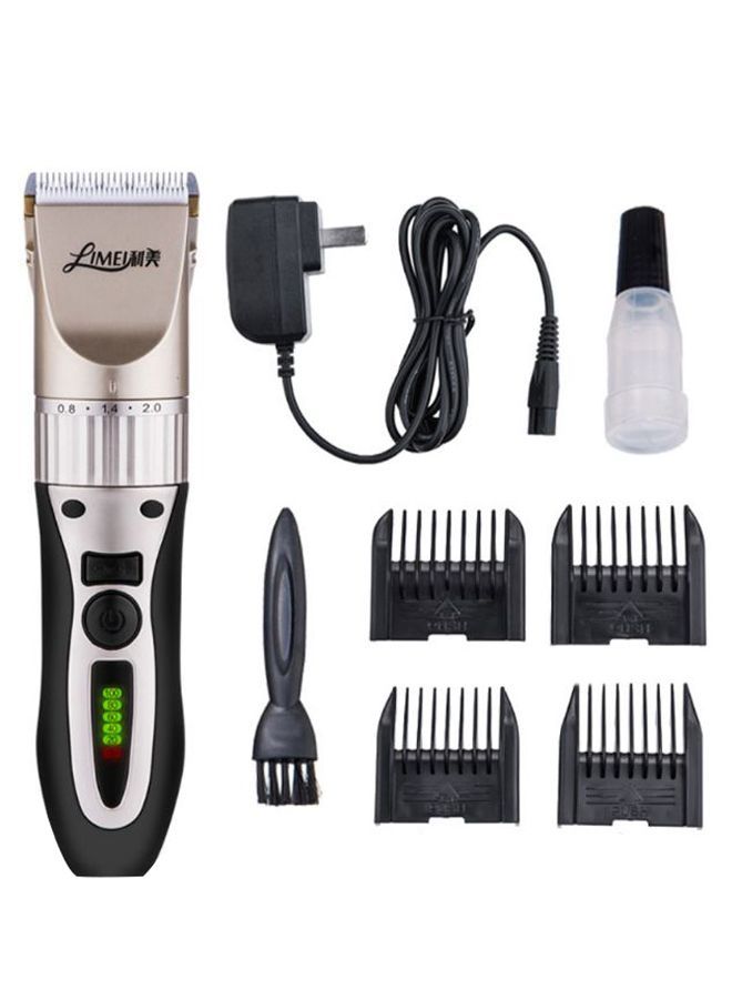 NIBEMINENT Professional Electric Dog And Cat Hair Clipper Black/Gold/Silver 1kg - Image 1