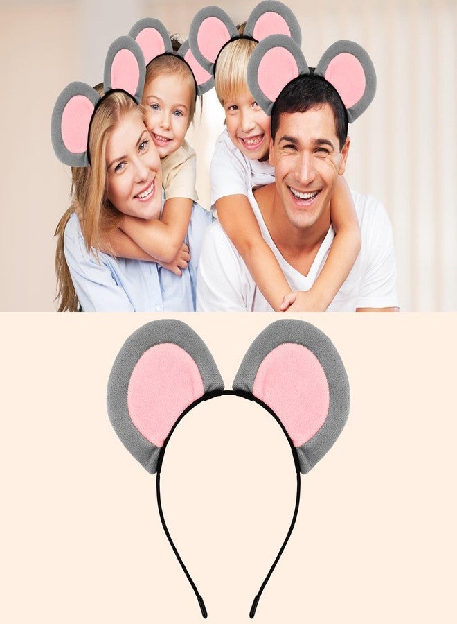 KICOSY Little Mouse Ears Headband for Women Halloween Grey Rat Ears Headband Adult Party Accessories for Cosplay - Image 2