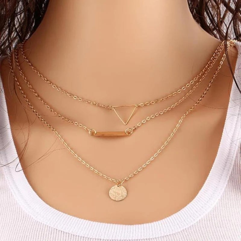 KERETY Store Layered Necklace for Women – Minimal Gold Chains, Stylish Double Layer Chain Jewelry, Trendy Western Neckpieces & Pendant Set - Image 3