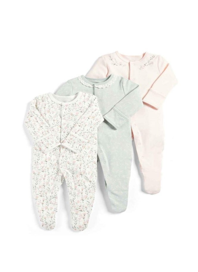 RedMapleTEK Infant and toddler pure cotton one-piece long-sleeved crawling suit 3-piece set  - Image 1