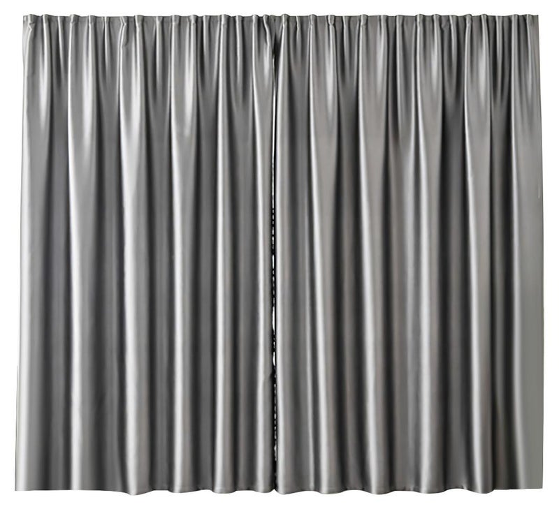 ستائر تعتيم عالية بشريط فيلكرو، لوحة واحدة بدون قضبان وستائر نوافذ معزولة حرارياً لغرفة النوم وغرفة المعيشة (رمادي 100 عرض × 150 ارتفاع سم) - Image 1