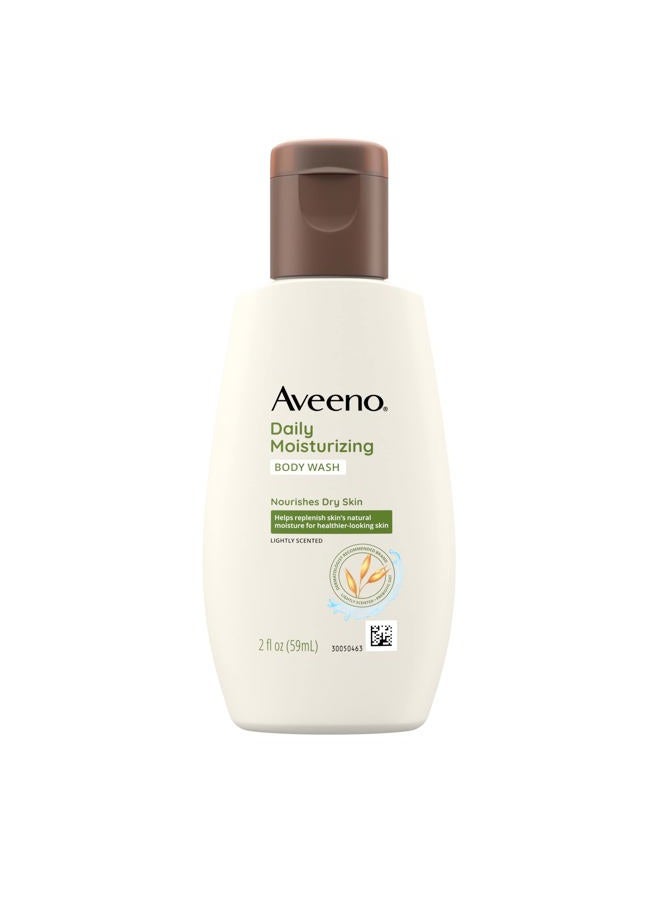 Aveeno Daily Moisturizing Body Wash, Travel Size, 2 Fluid Ounce (Pack of 6) - Image 2