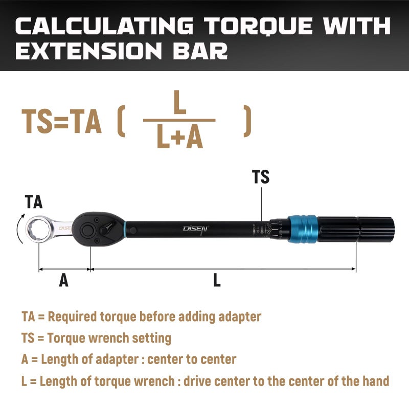 DISEN 9pcs Torque Adapter Set SAE, Durable Torque Wrench Adapter, Torque Adapter 3/8" Drive, 12 Point, Set Including 3/8", 7/16," 1/2", 9/16", 5/8", 11/16", 3/4", 13/16", 7/8" - Image 3
