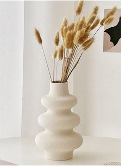 Kutis 1-Piece Modern Simplicity Gourd Shaped Ceramic Frosted Vase Off-white 21.5 x 14.5 Centimeter  - Image 1