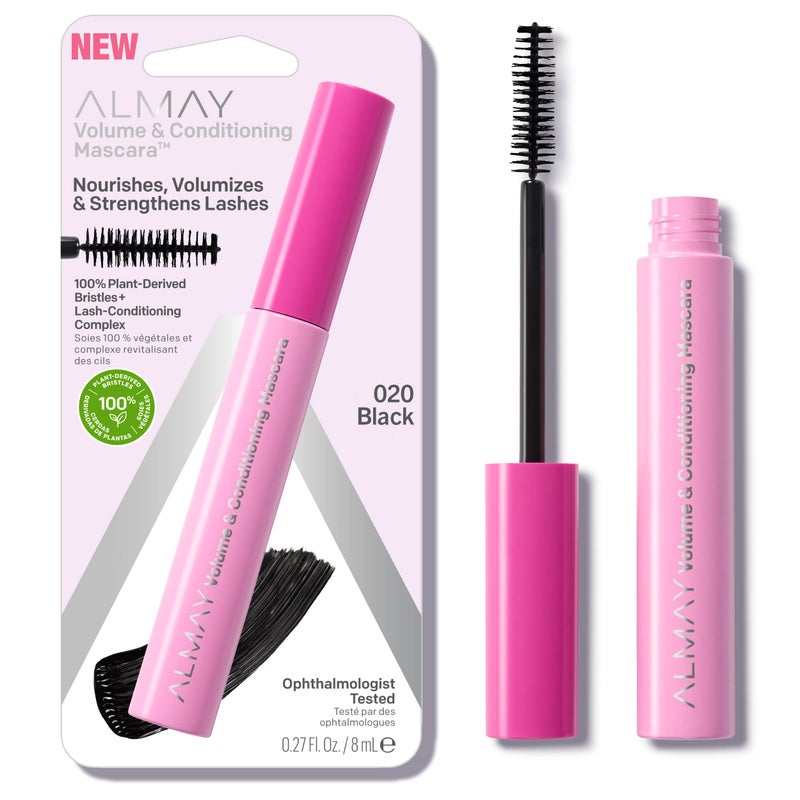 Almay Volume & Conditioning Mascara, Hydrating All Day Wear, 20 Black, 0.27 fl oz. - Image 1