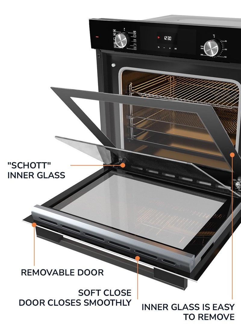 MILLEN MILLEN Built In Electric Oven, 10 Cooking Modes, 73L - 3 Years Warranty, SCHOTT Inner Glass, MEO 6004 BL  - Image 5