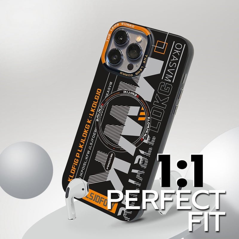 KASTWAVE Frosted Phone Case For Iphone 16 Pro Max, Shockproof Grain Phone Case, Slim Frosted Fingerprint Resistant Cover With Drop Proof Airbags, Compatible With Magsafe, Black - Image 4