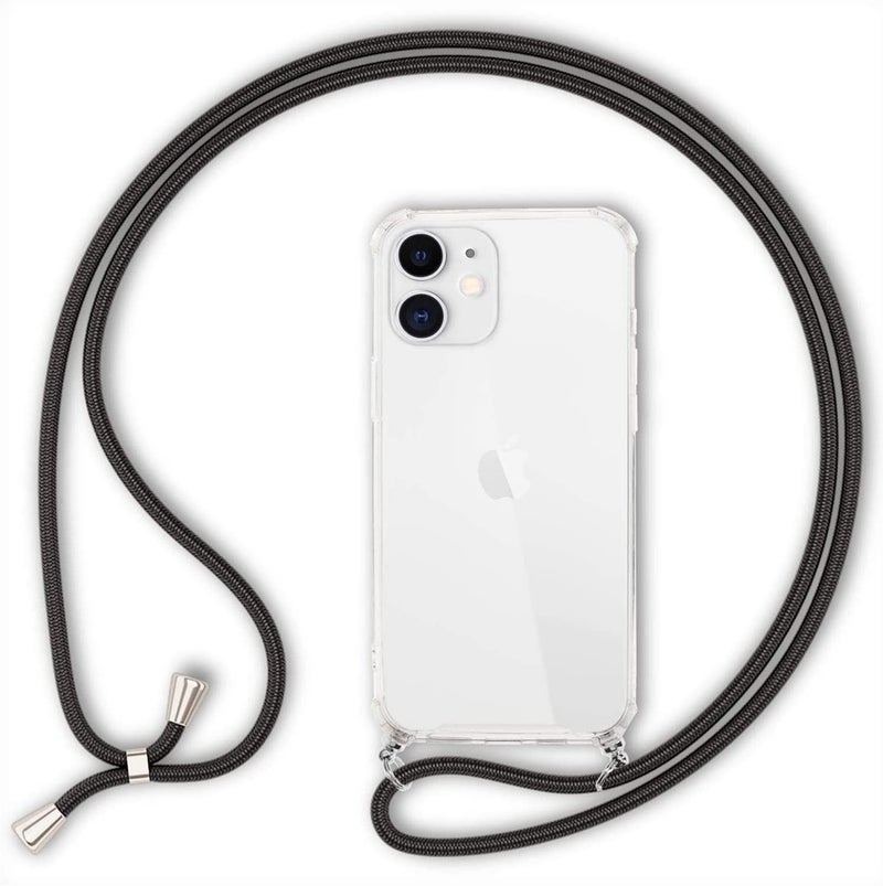 ELECDON Cases Cover with Lanyard Strap Cord Chain for iPhone 12 Pro Case Mobile Phone Crossbody Necklace Stylish Hang Holder for iPhone 1212 Pro Easy to Carry Crossbody Phone Bumper